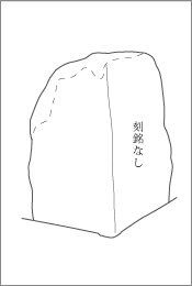 芝山道墨広畑道標の右面文字