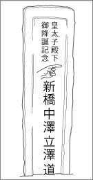 尾上宮下道標の正面文字