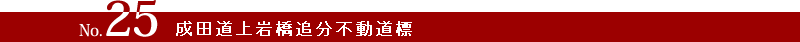 成田道上岩橋追分不動道標のタイトル画像