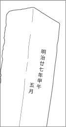 成田道上岩橋萩山岩田長兵衛道標の背面文字